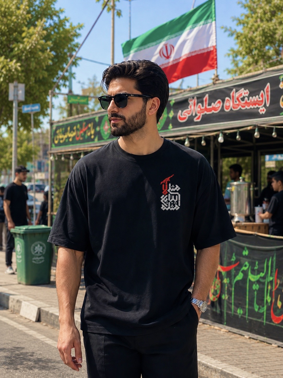 تیشرت مردانه و بچه گانه با طرح مثلی لایبایع مثله(مینی مال)